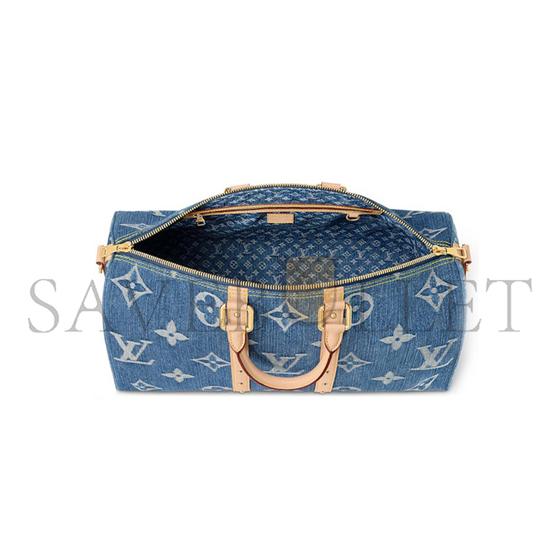 LOUIS VUITTON DENIM KEEPALL BANDOULIERE 50 M24315 (50*29*22cm)